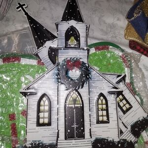Festive Holiday Church Decor - Black and White
